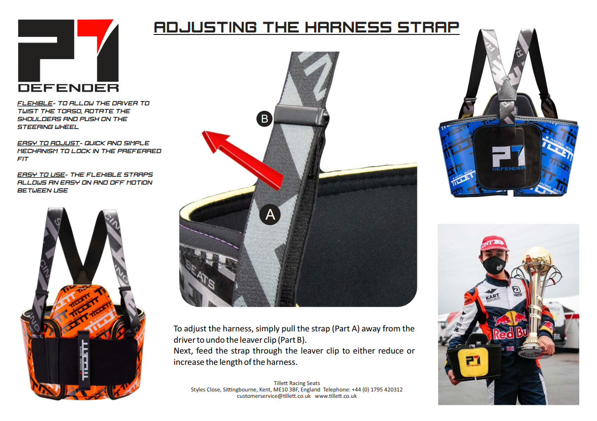 Go Kart Tillett P1 Defender CIK FIK 8870 2018 Karting Body Protector