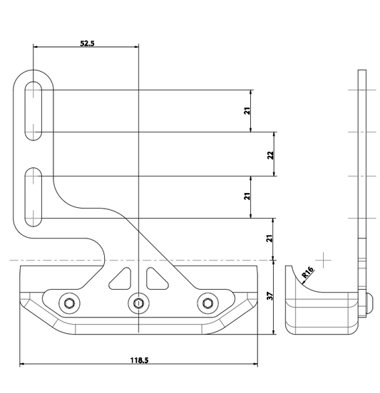 Righetti 4 Hole Brake Disc Protector Slide Mini KS604