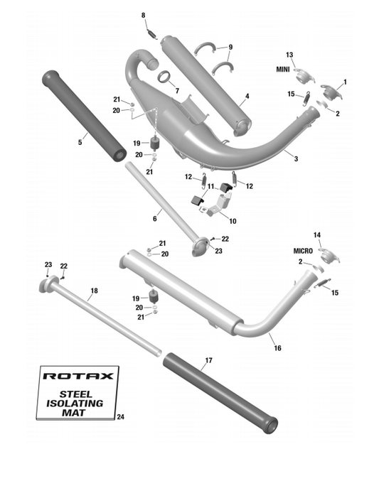 Rotax Max Evo Exhaust System 273078 Genuine Jnr/Snr
