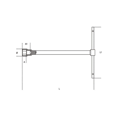 Beta Tools 950 Sliding T-Handle Hexagon Socket Wrench