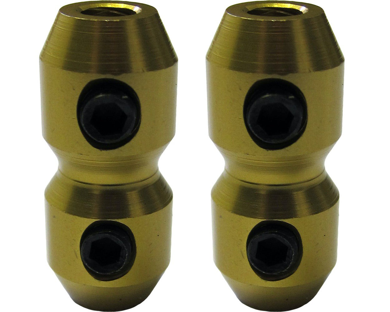 Anodised Cable Clamp Pair 'Bullet' Style