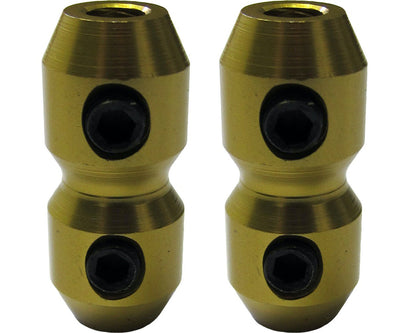 Anodised Cable Clamp Pair 'Bullet' Style