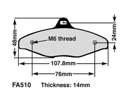 Ebc Fa510 Hard Brake Pad Set
