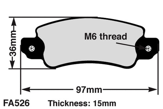 EBC FA526S Kart Components Brake Pad Set (KC30)