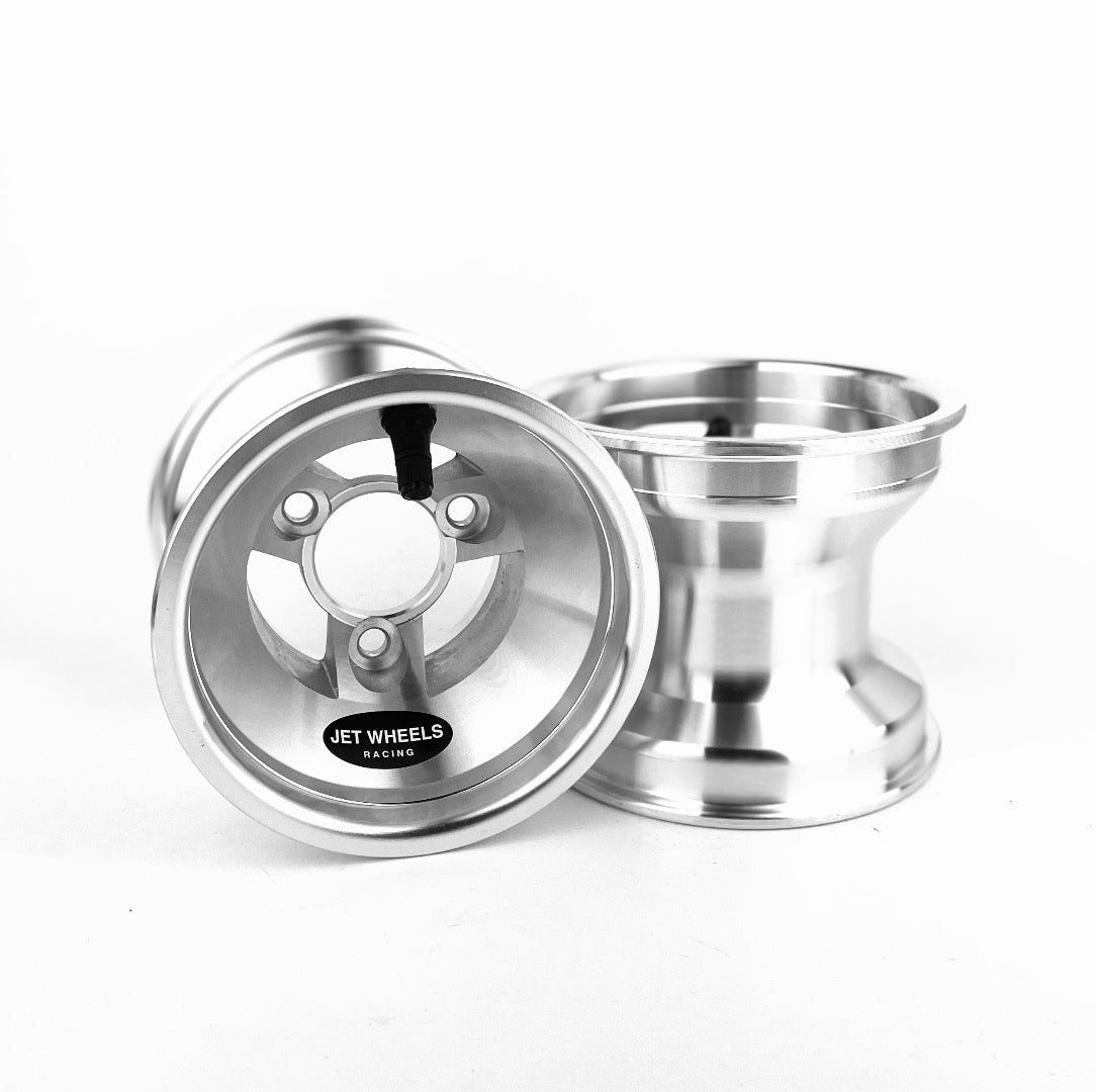 KC 5" Jet Wheels CNC Silver/Black (Single Wheels)