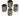 Ally Hex & Round Dust Cap In Silver X 4