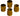 Ally Hex & Round Dust Cap In Gold X 4
