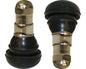 Short Tyre Valve Silver Cap Pair