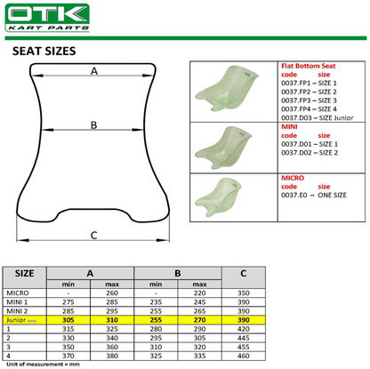 Adult OTK Fiberglass Flat Bottom Seat 0037.FP