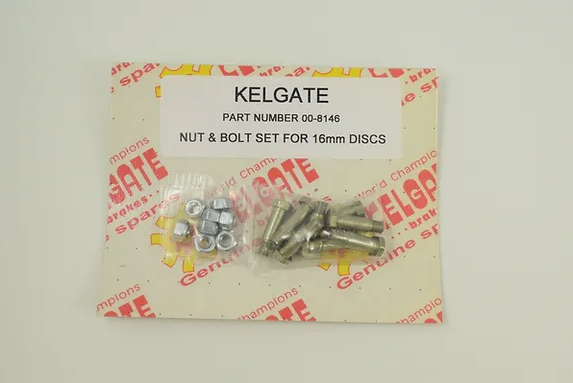 Kelgate 16mm Nut & Bolt Disc Set (Pack Of 8) 00-8146