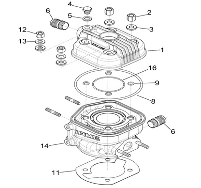 Iame Water Swift Cylinder Head