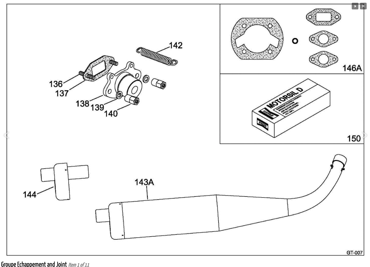 Iame Gazelle 60 Complete Exhaust Silencer