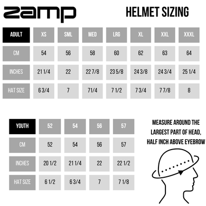 ZAMP RZ 42 Youth CMR White / Blue - Kartz