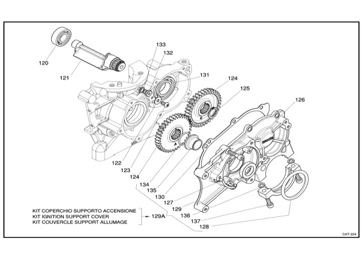 Iame X30 Balancing Shaft Gear X30125755B