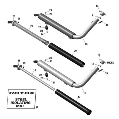 Rotax Mini Max Intermax Exhaust Baffle 273211 Genuine